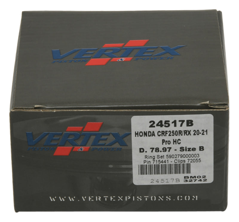 Vertex Pistons Vertex Piston 20-21 Honda CRF 250 R 250cc Forged High Compression Piston Kit