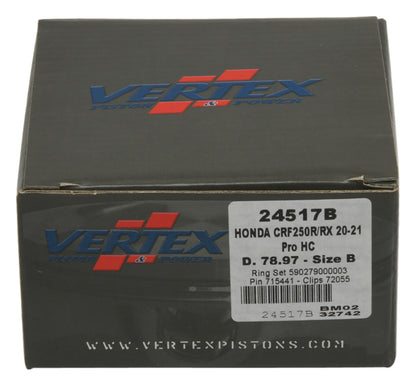 Vertex Pistons Vertex Piston 20-21 Honda CRF 250 R 250cc Forged High Compression Piston Kit