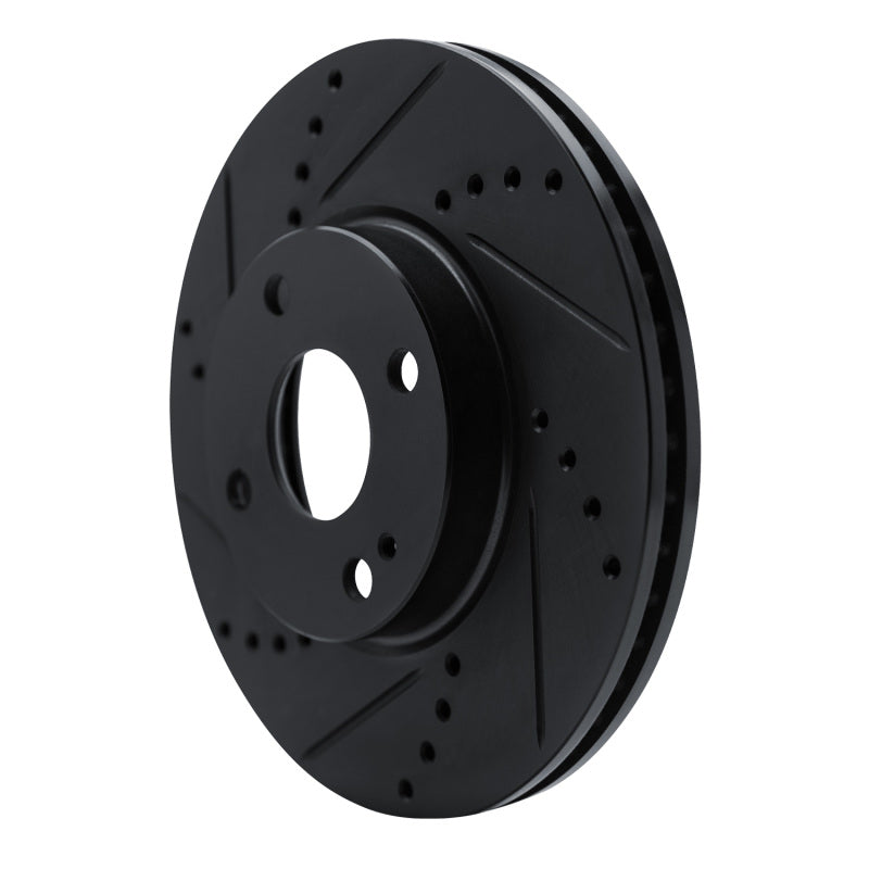 R1 Concepts R1 16-25 Mazda 2 (Mexico) Front Left Drilled & Slotted Black Brake Rotor
