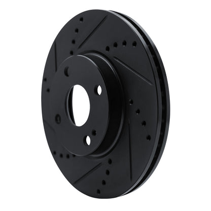 R1 Concepts R1 16-25 Mazda 2 (Mexico) Front Left Drilled & Slotted Black Brake Rotor
