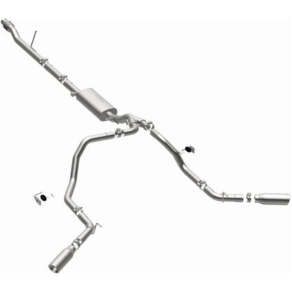 MagnaFlow 2019 Chevy Silverado 1500 V8 5.3L Street Series Dual Split Exit Exhaust w/ Polished Tips