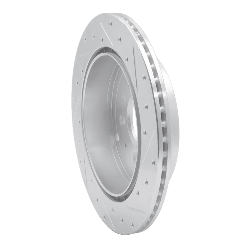 R1 Concepts R1 07-12 Ford Edge Rear Left Drilled & Slotted Silver Brake Rotor