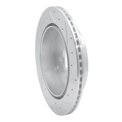 R1 Concepts R1 07-12 Ford Edge Rear Left Drilled & Slotted Silver Brake Rotor