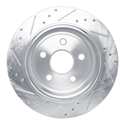 R1 Concepts R1 11-25 Dodge Durango Rear Right Drilled & Slotted Silver Brake Rotor