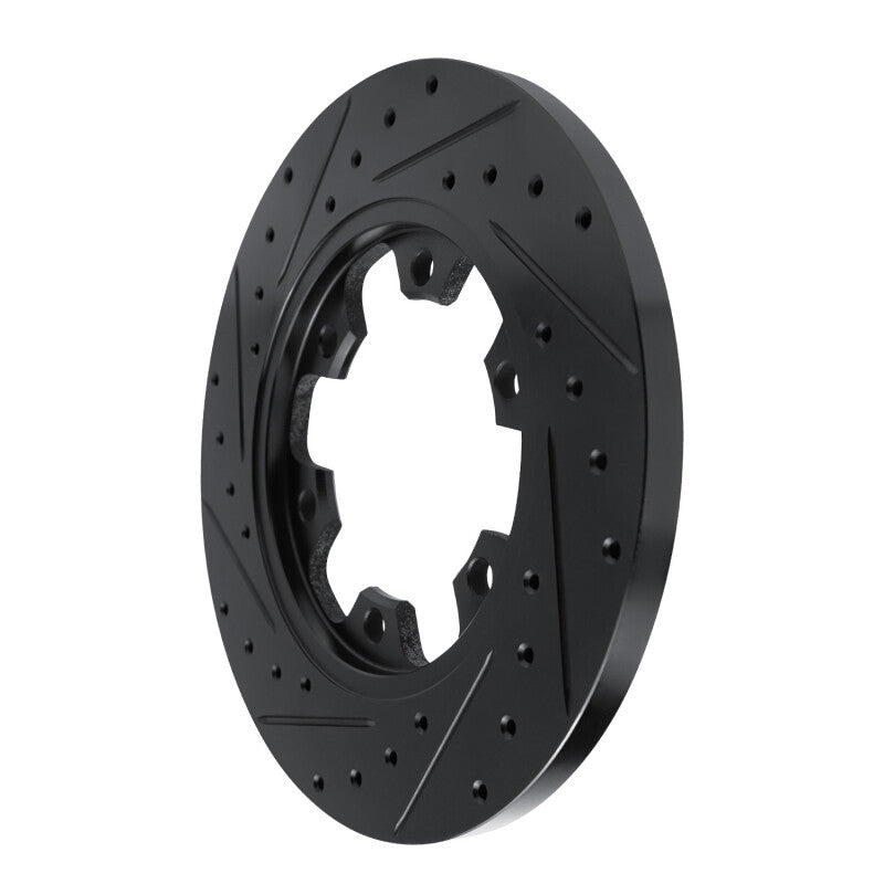 R1 Concepts R1 15-25 Ford Transit-150 Rear Right Drilled & Slotted Black Brake Rotor