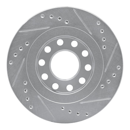 R1 Concepts R1 04-05 Audi ALLROAD Rear Left Drilled & Slotted Silver Brake Rotor