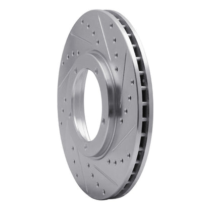 R1 Concepts R1 84-89 Porsche 911 Front Right Drilled & Slotted Silver Brake Rotor