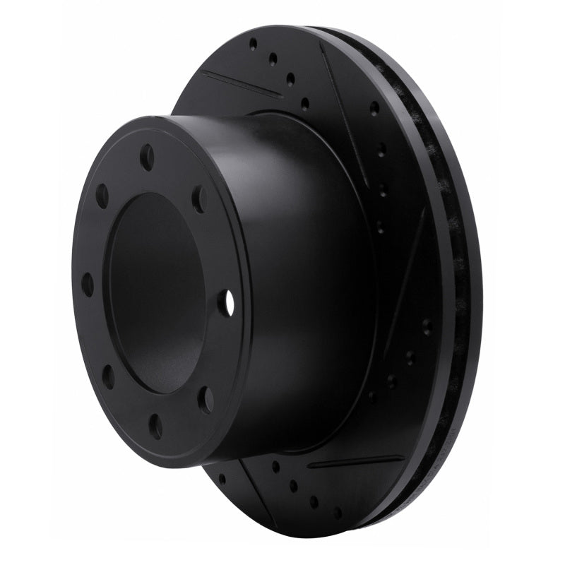 R1 Concepts R1 05-12 Ford F-350 Super Duty 4WD Rear Right Drilled & Slotted Black Brake Rotor