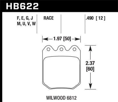 Hawk Performance Hawk Wilwood DLS 6812 DTC-30 Brake Pads