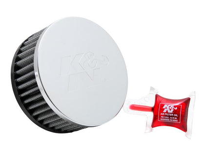 K&N Engineering K&N Universal Chrome Filter 2 1/2 inch O/S FLG / 4 1/2 inch OD / 2 inch Height