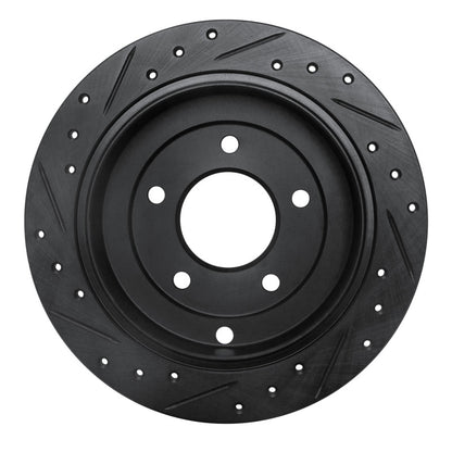 R1 Concepts R1 95-02 Mazda Millenia Rear Right Drilled & Slotted Black Brake Rotor
