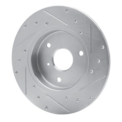 R1 Concepts R1 05-16 Smart Fortwo Front Left Drilled & Slotted Silver Brake Rotor