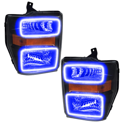 ORACLE Lighting Oracle 08-10 Ford F250/350 LED HL - Black - ColorSHIFT w/ 2.0 Controller