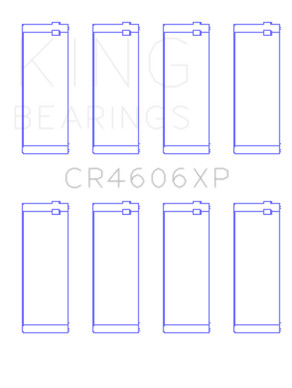 King Engine Bearings Saab B204/B205/B234/B235 (Size +0.25mm) Connecting Rod Bearing Set