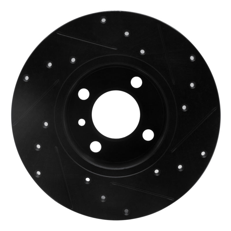 R1 Concepts R1 77-83 BMW 320I (USA/Canada) Front Left Drilled & Slotted Black Brake Rotor