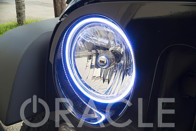 ORACLE Lighting Oracle 7in Round Surface Mount LED Headlight Halo Kit - Blue