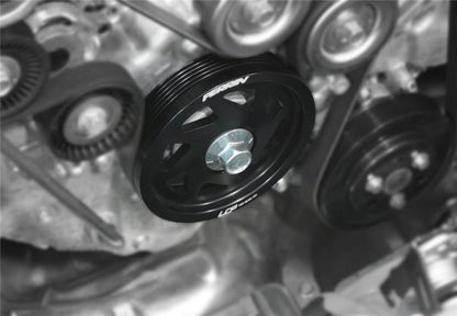 Perrin Performance PERRIN 15-18 Subaru WRX / 13-20 BRZ / 14-18 FXT / 13-16 Crosstrek Lightened Crank Pulley - Black
