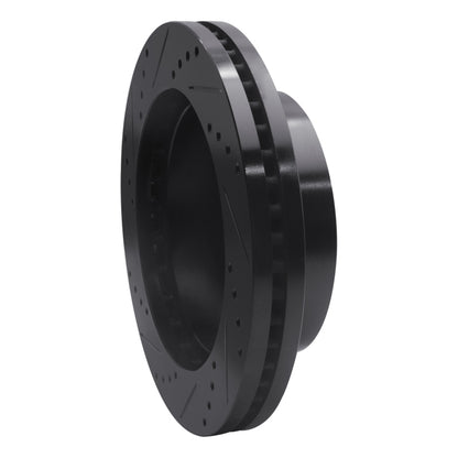 R1 Concepts R1 01-25 Chevrolet AVALANCHE 2500 Front Right Drilled & Slotted Black Brake Rotor