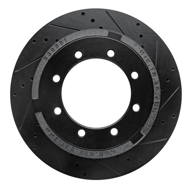 R1 Concepts R1 11-22 Ford F-350 Super Duty 2WD Rear Right Drilled & Slotted Black Brake Rotor