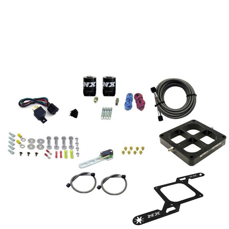 Nitrous Express Dominator Single Entry Billet Crossbar Stage 6 Nitrous Kit (50-300HP) w/o Bottle