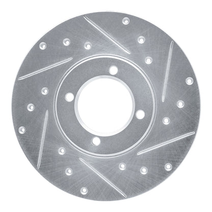 R1 Concepts R1 76-81 Toyota Celica Front Right Drilled & Slotted Silver Brake Rotor
