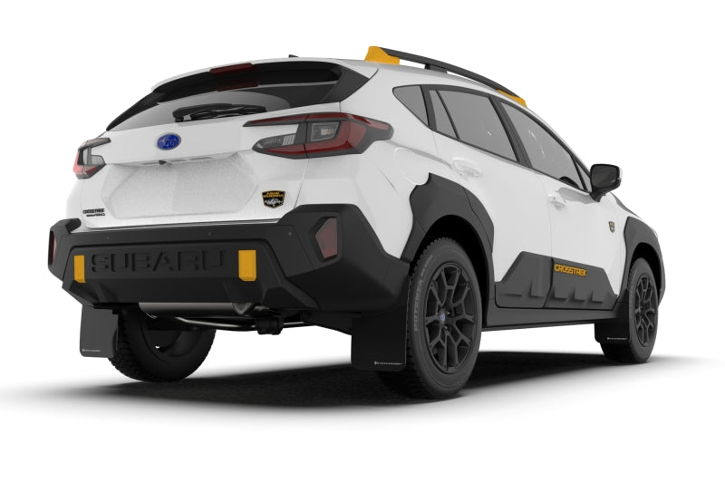 Rally Armor 24-26 Subaru Crosstrek (Wilderness Only) Black UR Mud Flap W/Red Logo - No Drilling Req