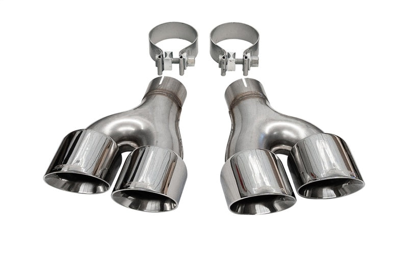 CORSA Performance Corsa 2011-2021 Jeep Grand Cherokee Twin 2.5in Inlet / 4in Outlet Polished Pro-Series Tip Kit