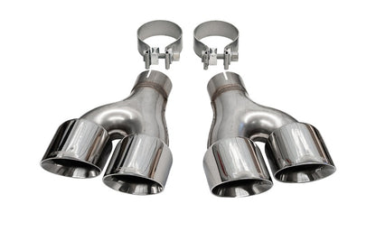CORSA Performance Corsa 2011-2021 Jeep Grand Cherokee Twin 2.5in Inlet / 4in Outlet Polished Pro-Series Tip Kit
