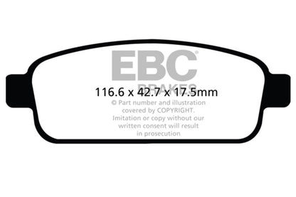 EBC 13+ Buick Encore 1.4 Turbo Greenstuff Rear Brake Pads