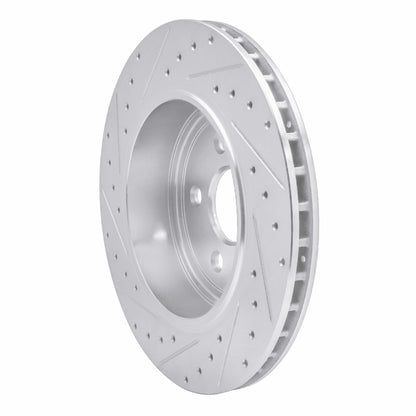 R1 Concepts R1 06-10 Jeep Grand Cherokee Rear Right Drilled & Slotted Silver Brake Rotor
