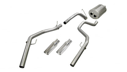 CORSA Performance Corsa 2009-2019 -14 Dodge Ram Quad Cab/Short Bed 1500 4.7L V8 Polished Sport Cat-Back Exhaust