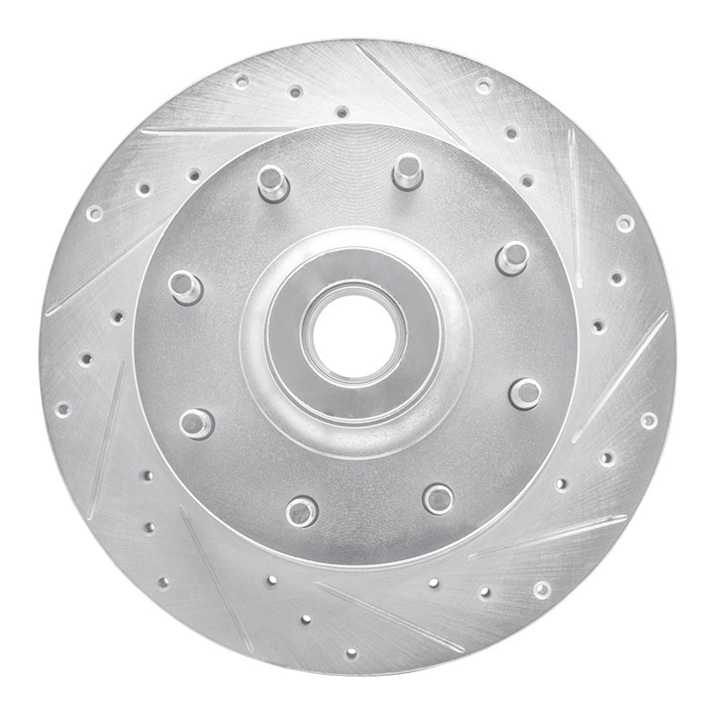 R1 Concepts R1 78-97 Dodge B200 / B200 Van / B250 Front Right Drilled & Slotted Silver Brake Rotor