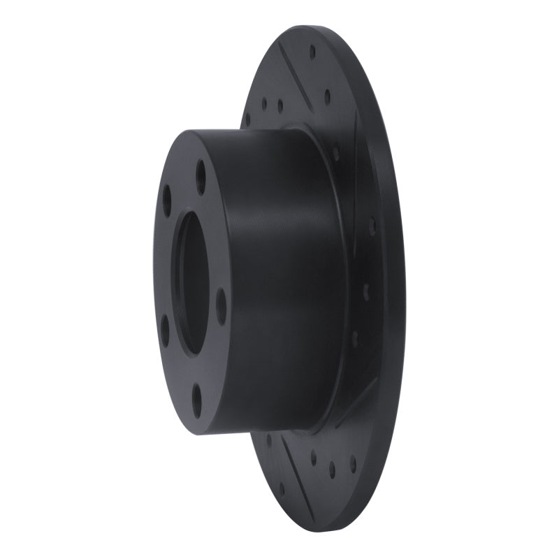 R1 Concepts R1 92-05 Audi 100 Quattro Rear Right Drilled & Slotted Black Brake Rotor