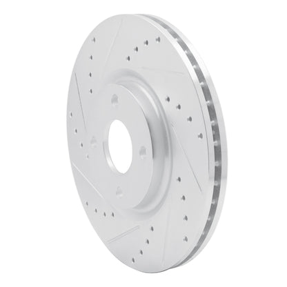 R1 Concepts R1 18-22 Ford Ecosport Front Left Drilled & Slotted Silver Brake Rotor