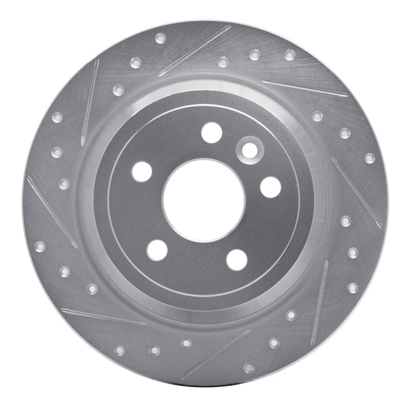 R1 Concepts R1 13-15 Land Rover LR2 Rear Left Drilled & Slotted Silver Brake Rotor