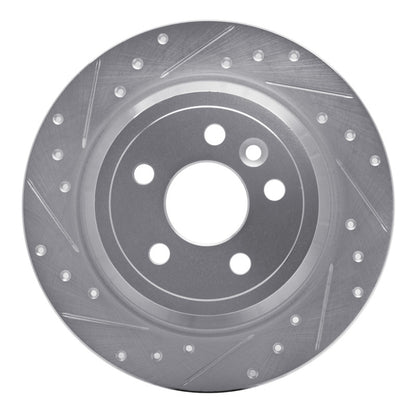 R1 Concepts R1 13-15 Land Rover LR2 Rear Left Drilled & Slotted Silver Brake Rotor