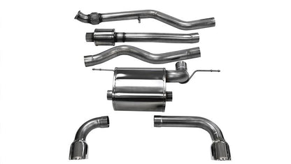 CORSA Performance Corsa 12-14 BMW 335i Sedan AWD F30 3in Polished Touring Dual Rear Single 3.5in Tip Cat-Back