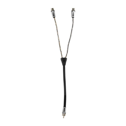 DS18 Level 3 RCA Wire Y Connector 1 Male to 2 Female Black