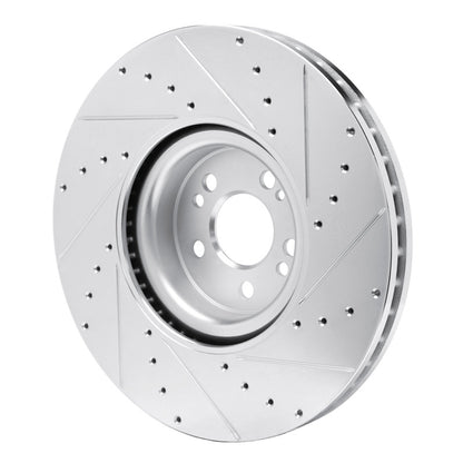 R1 Concepts R1 20-26 Mercedes-Benz GLE350 Front Left Drilled & Slotted Silver Brake Rotor