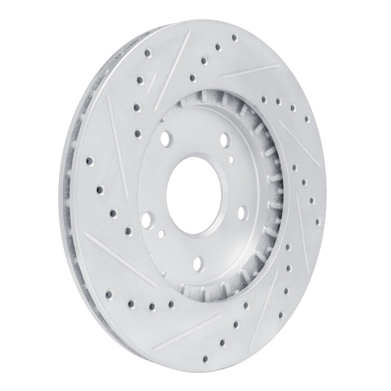 R1 Concepts R1 91-96 Acura NSX Rear Right Drilled & Slotted Silver Brake Rotor
