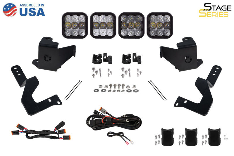 Diode Dynamics 2022 Toyota Tundra SS5 Grille CrossLink Lightbar Kit - Pro White Combo