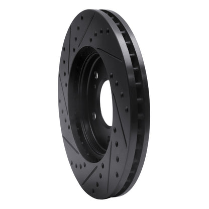 R1 Concepts R1 91-96 Acura NSX Front Right Drilled & Slotted Black Brake Rotor