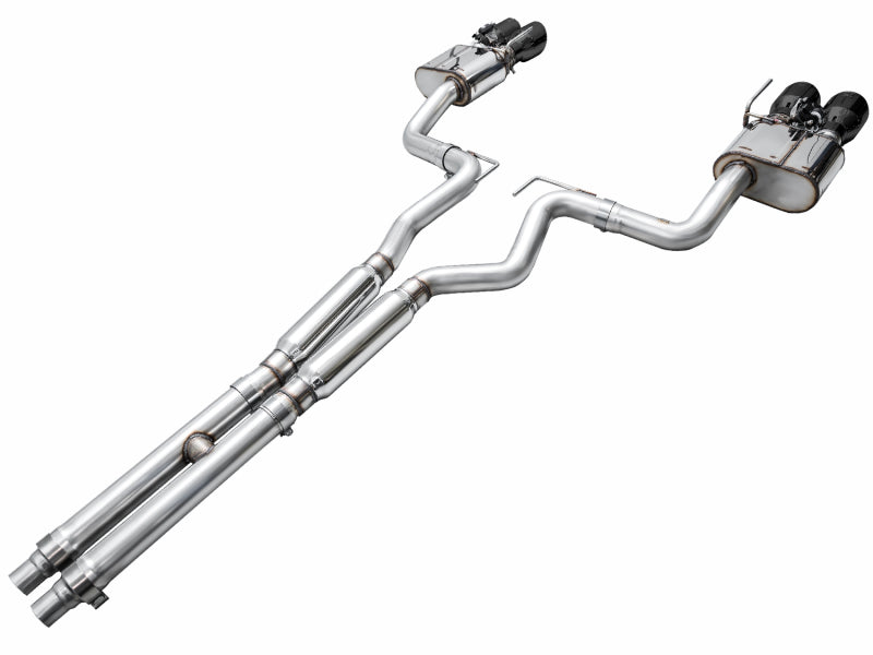 AWE Tuning AWE 2024 Ford Mustang GT Fastback S650 RWD SwitchPath Cat-Back Exhaust w/ Quad Diamond Black Tips