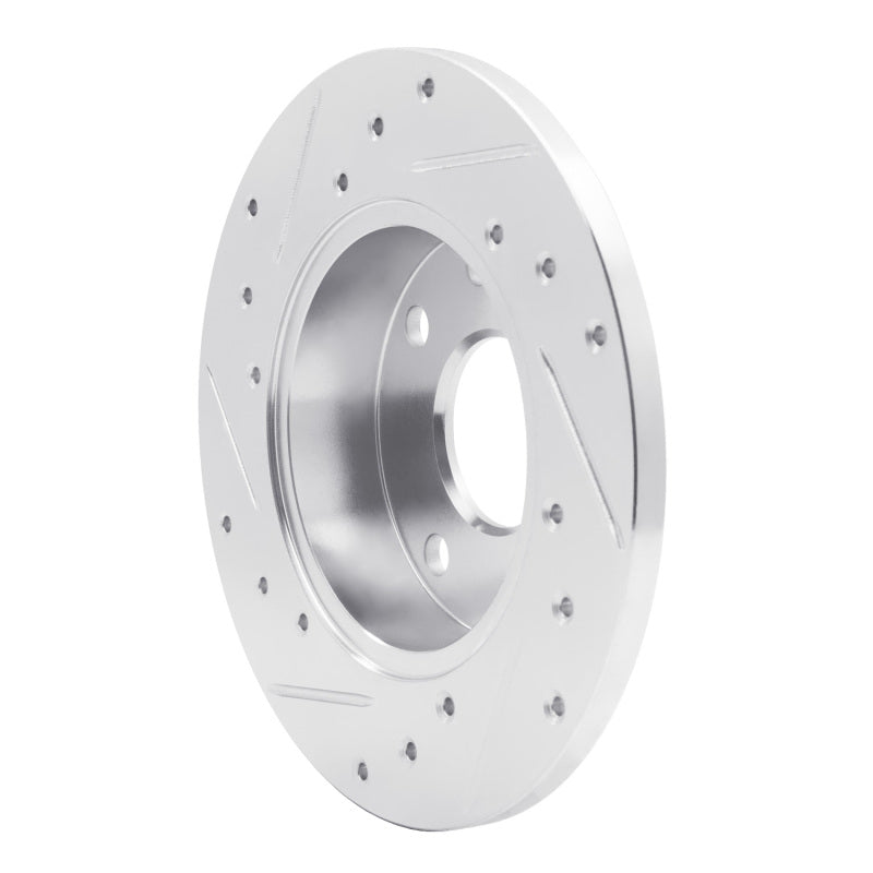 R1 Concepts R1 85-89 Chevrolet SPECTRUM Front Right Drilled & Slotted Silver Brake Rotor