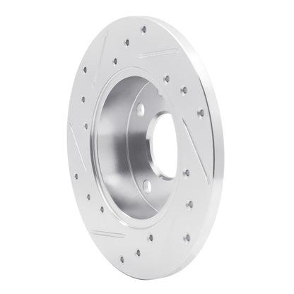 R1 Concepts R1 85-89 Chevrolet SPECTRUM Front Right Drilled & Slotted Silver Brake Rotor