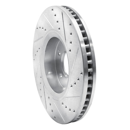R1 Concepts R1 05-14 Infiniti FX37 Front Left Drilled & Slotted Silver Brake Rotor