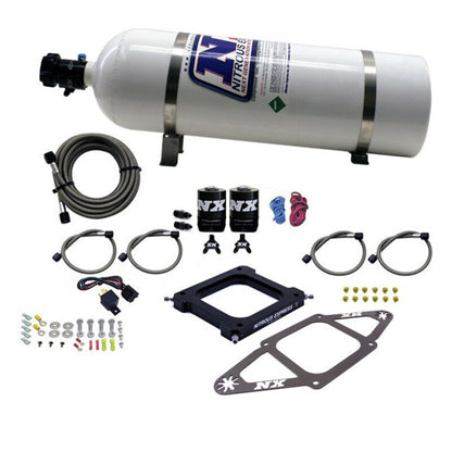 Nitrous Express 4500 Assassin Plate Stage 6 Nitrous Kit (50-300HP) w/15lb Bottle
