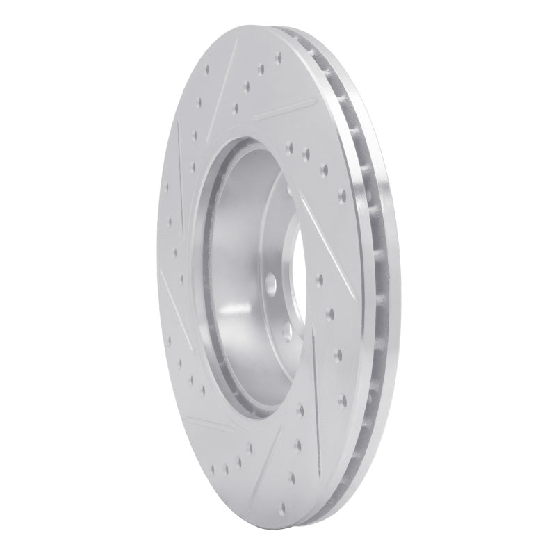 R1 Concepts R1 91-06 BMW 318TI Front Right Drilled & Slotted Silver Brake Rotor