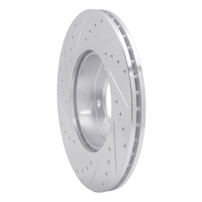 R1 Concepts R1 91-06 BMW 318TI Front Right Drilled & Slotted Silver Brake Rotor