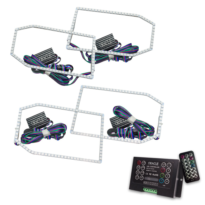 ORACLE Lighting Oracle Chevy Silverado 14-15 Halo Kit Non-Projector Style - ColorSHIFT w/ 2.0 Controller